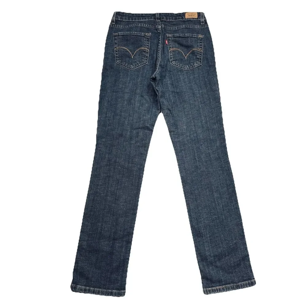 Levis Mid Rise Skinny Jeans 10 (29x30.5) Dark Wash Blue Denim Stretch Womens